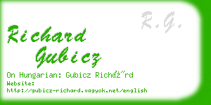 richard gubicz business card